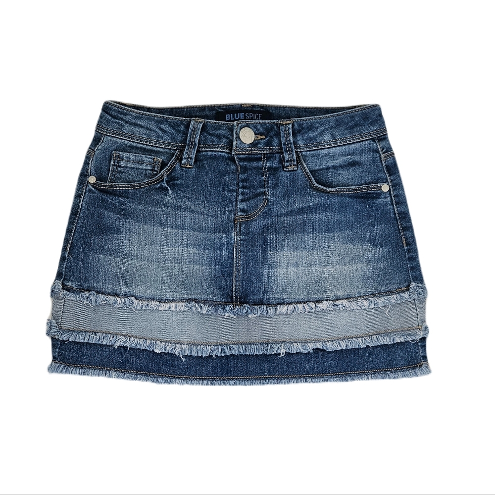Blue Spice Blue Jean Denim Skirt Girls Size 7